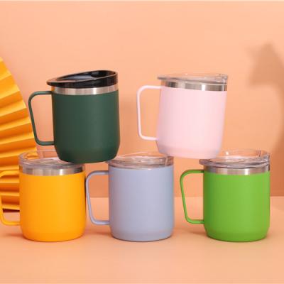 China China Manufacturer Wholesale Disposable Mini Travel Double Wall Stainless Steel Coffee Cup With Handle for sale