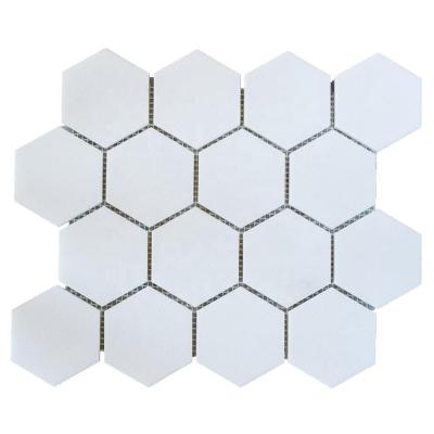 China From Factory Directly Premium Marble Mosaic Thassos White Hexagon Tile Backsplash For Kitchen Backsplash for sale