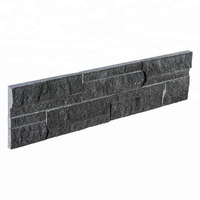 China Interior/Exterior Natural Black Basalt Stone Cladding Wall Tile 15x60cm Wall Cladding Panels Decorstone24 China for sale