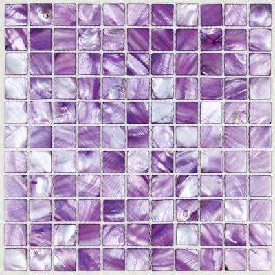 China Decorstone24 Parquet Fast Delivery Seashell Mosaic Kitchen Backsplash Pearly Purple Slab for sale