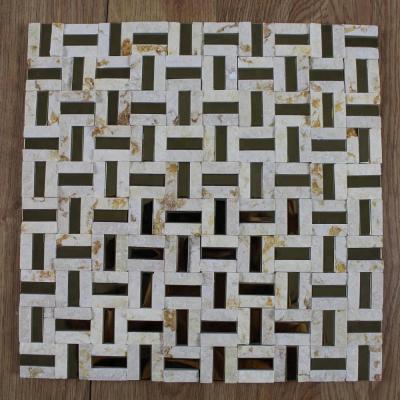 China Decorstone24 Lowes Parquet Prices Kitchen Backsplash Designs Peel and Stick Marble Mosaic Slabs for sale