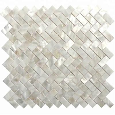 China Herringbone Design Shell Mosaics Tile For Kitchen Pearlescent Backsplash Flooring Factory Price Hot Sale for sale