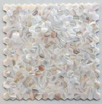 China Natural Shell Shaped Wall Tiles Hexagon Backsplash Mosaics from Backsplash Fast Delivery for sale