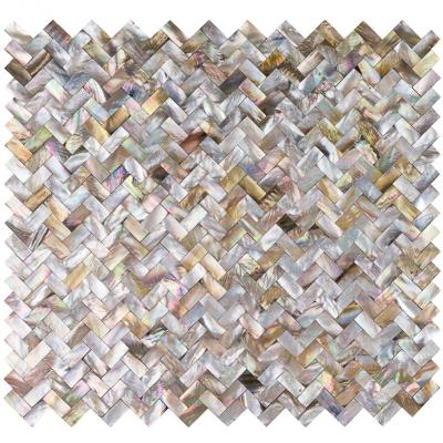 China Pearl Backsplash Slab Parquet China Manufacturer Herringbone Mosaic Mother for sale