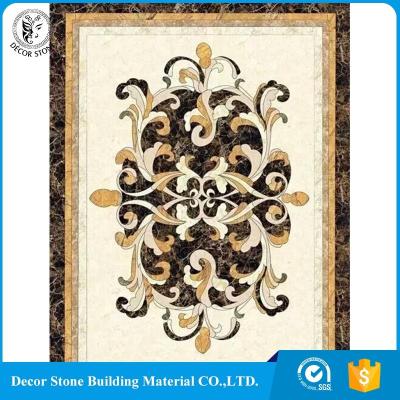 China Decoration factory price material rectangle water jet marble floor medallion pattern for wholesales for sale