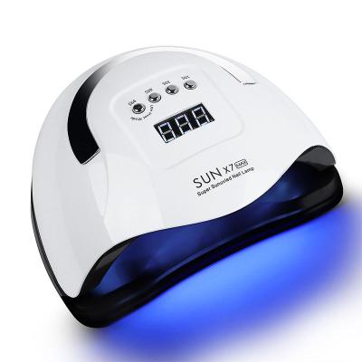 China Nail Art Salon +home 180W New SUN X7 MAX Manicure Curing Gel Nail Tools LCD Display Nail Dryer Led UV Nail Lamp With Sensor for sale