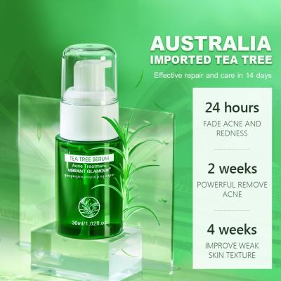 China 2021 New Product 30ml Skin Texture Tea Tree Acne Treatment Serum Fade Acne Redness Improve Weak Anti-Puffiness For Facial Skin Oily Acne for sale