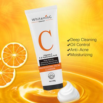 China MOOYAM DEEP CLEANSING Moisturizing Whitening Vitamin C Facial Massage Detergent Oil Lighting Control Pore Cleansing Foam Face Wash for sale