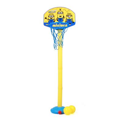 China Cute PP Minions Cartoon Basketball Board Set With 1 Basketball Backboard 1 Hand PUMP For Kids To Play BACKBOARD for sale