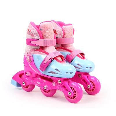 China Hot Selling Disney Pink Single Row Roller Skate For Kids To Play DCB7-D for sale