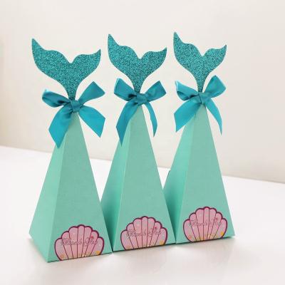 China Cute Little Mermaid Candy Box Gift Box Under The Sea Kids Favors Wedding Favors Birthday Party Decoration for sale