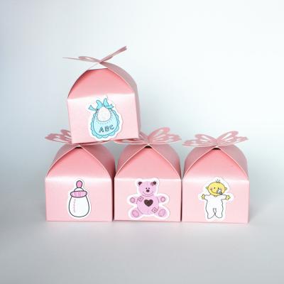 China Food Butterfly Shaped Baby Shower Candy Favors Box Cute Stickers Gift Wrapping Boxes Party Supplies for sale