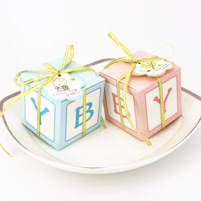 China Endearing Food Baby Shower Favor Candy Box Gift Wrapping Paper Box Party Supplies Gift Box for sale