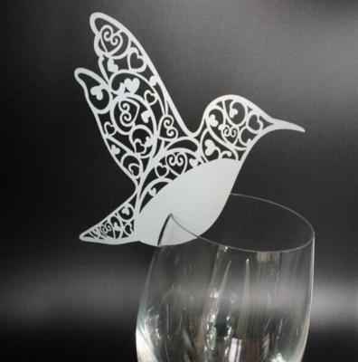 China Wholesale Elegant Romantic Wine Glass Card Wedding Ceremony Occasion Paper Decoration for sale