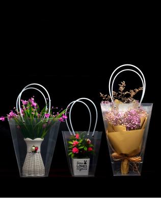 China PP Material Moisture-proof Modern Fashionable Flower Container Gift Bag Highly Transparent Bag Flower Gift Bag for sale