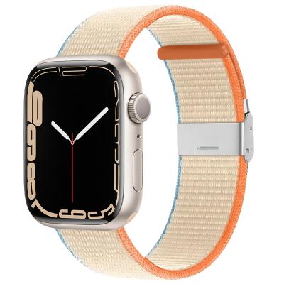 China High Quality Breathable/Soft/Elastic 2022 Loop Smart Watch Band For Iwatch Apple Watch Ultra 8 5 1 With Multicolor Metal Buckle Watch Band Strap for sale