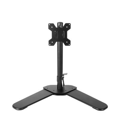 China Alloy Steel 360 Degree Long Arm Monitor Stand Adjustable Single Computer Vesa Bracket Desktop Mount for 14