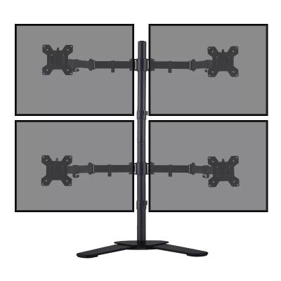 China Allied Adjustable Free Standing M044 Steel Monitor Stand 4 Quad Screen Mount Multiple Monitor Stand | Fits monitors up to 32 inches for sale