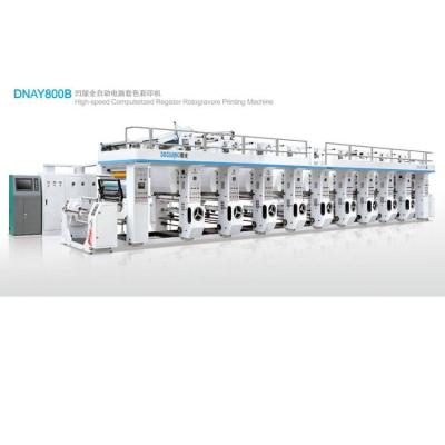 China Factory DNAY800B High Speed ​​Bopp 7 Motors Pet PVC Film 8 Color Rotogravure Printing Machine Price for sale