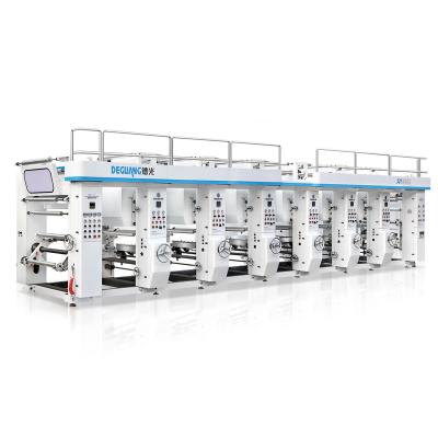 China Factory color rotogravure printing machine for jumbo plastic film bopp Deguang brand for sale