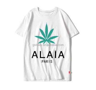 China Wholesale hemp pot anti-pilling anti-pilling fashion street wear hiphop t-shirts for sale