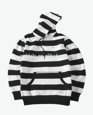 China Anti-pilling anti-pilling 2017 custom striped hoodies, wholesale color combination hoodies sweatshirt colored hoodies for sale