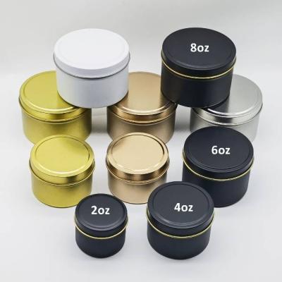 China Gift & Wholesale 2oz, 4oz, 6oz and 8oz Round Candle Box Craft Candle Tin Container for sale