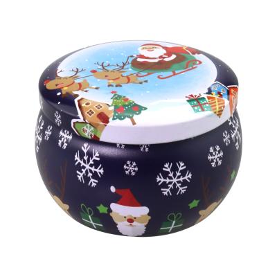 China Wholesale Home Decoration Christmas Candle Jars Matte Candle Jar With Lid Christmas Custom 2021 for sale