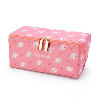 China 100% New Arrivals Eco-friendly Travel Foldable Polyester Make Up Bag Cute Pink Women Beauty Cosmetics Pouch Cartoon Makeup Bag for sale