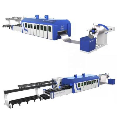 China Labor Cost Saving 2021Automatic Reel CNC Fiber Laser Feeding Cutting Machine For Metal Plate Thin Sheet 1500w 2000w for sale