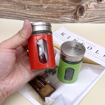 중국 Steamable Wholesale 4oz Glass Condiment Serving Bottle With Rotate Shaker Stainless Lid In Kitchen 판매용