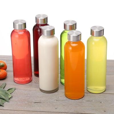 China Beverage Drinking Glass Bottle Empty Glass Portable Water Bottle for sale