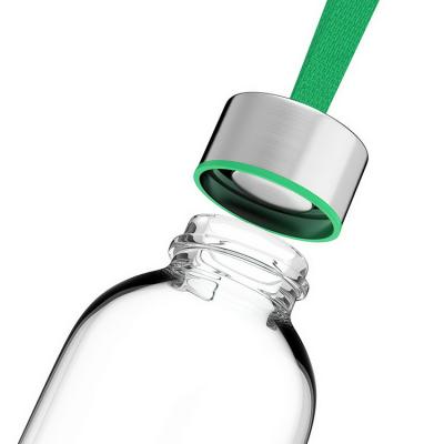 China Beverage 10 Ounce Drinking Glass Bottle With Lift Cap Stainless Water Bottle Glass Hardware For Wholesale for sale