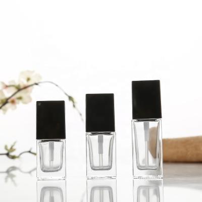 China Luxury 30ml square shape glass packaging for cosmetic liquid products pump up lotion skin care cream on sale for sale