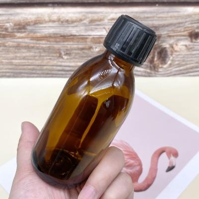 Cina 4oz 10oz 12oz Serum Bottle Packaging Apothecary Pharmaceutical Wholesale Amber Glass Bottle With Plastic Cap in vendita