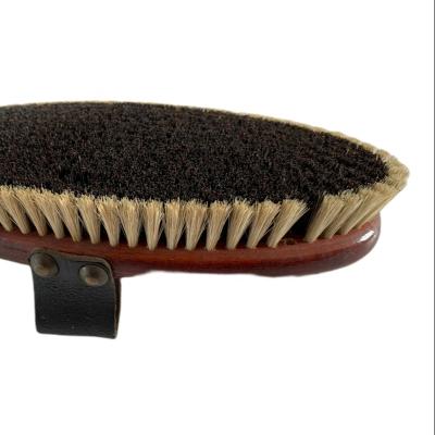 China Factory Wholesale Large Horse Body Wooden Cleaning Brush With Natural Bristles for sale