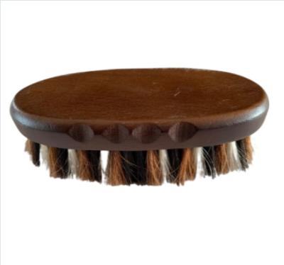 China Horse body cleaning wooden horse brush with horse hair for sale