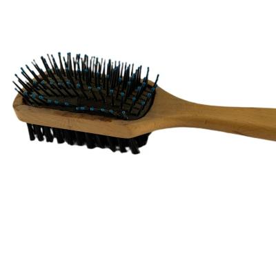 China Pet Grooming Double Sides Wooden Pet Grooming Brush for sale