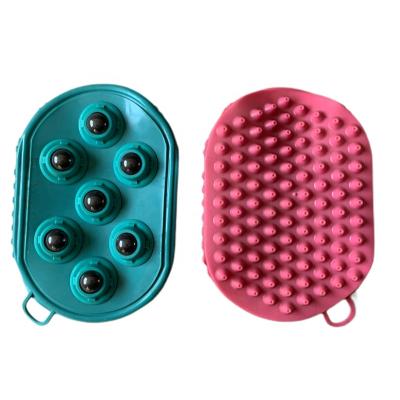 China Plastic Horse Body Massage Rubber Curry Grooming Comb Horse Cleaning Brush For Horse Cleaning for sale