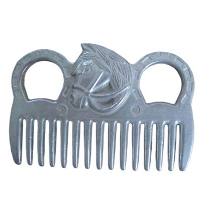 China ALUMINUM COMB of ROMA MANE SELECTION COMB and HOOF Aluminum MANE Horsehead Mane Comb for sale