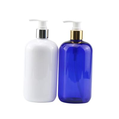 China BEAUTY PACKAGING Bottle 500ml Plastic Transparent Pet Shampoo Cosmetic Packaging Bottle With Unique Design Luxury Pump for sale