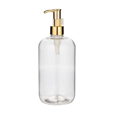 China BEAUTY PACKAGING New Cheap Custom Luxury 500ml Amber Flat Shoulder Lotion Pump Bottle For Cosmetic Lotion Hand Wash Packaging for sale