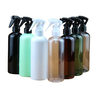 China BEAUTY PACKAGING Popular Hot Sale Bottle Shape 300ml Plastic Black Refillable Custom Spray Bottle for sale