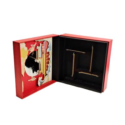 China New High Quality Custom Materials Palace Museum Gift Reused Square Book Shape Square Box for sale