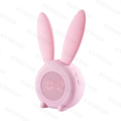 China Classes ET739 Cute Rabbit Wake Up Lightweight Smart Clock With Sleep Trainer for sale