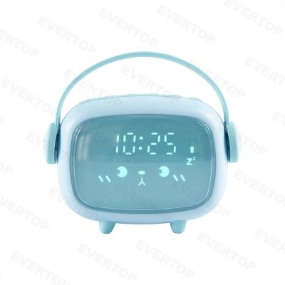 China ET738 Calendars Table Clock Sleep Trainer Smart Clock With Cute Face For Kids for sale