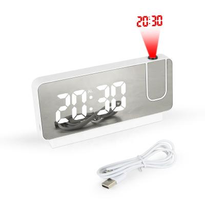 China 2022 LUMINOVA New Arrival Evertop Bedroom Time Projection Table Temperature Project Mirror Alarm Digital Silent Working Clock for sale