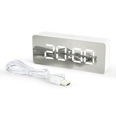 China LUMINOVA LED Digital Alarm Clock LED Mirror Clock for sale