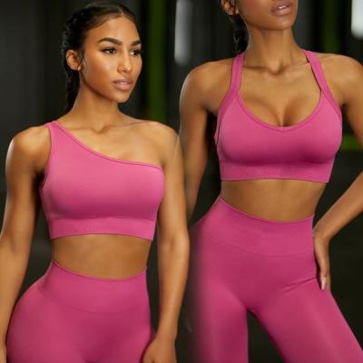 China 2022 Breathable New Sportswear Yoga Gym Fitness Clothing Active Wear Teams Workout Set Bike Shorts Seamless Leggings Sports Bra For Women for sale