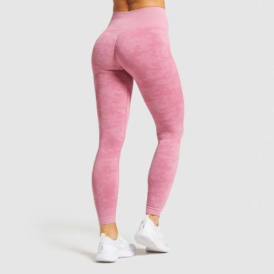 China Wholesale High Quality Breathable Fitness Butt Workout High Waisted Women Crac! crack! camouflage seamless gym leggings for sale